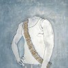 Chopped head, broderie sur dessin
