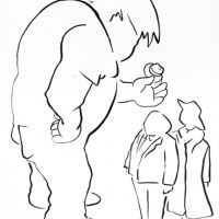 Sans titre, indian ink on paper, 100 x 70 cm, 2005