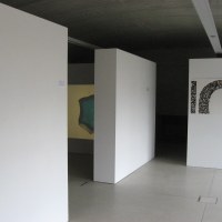 Delphine Deguislage "ICI" (encre de chine et water color sur papier, exemplaire unique,  110/73 cmVue de l'exposition: