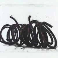 Quatre lignes indéterminées, techniques mixtes, 117.5 × 159.4 cm, 2014
