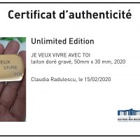 Certificat d'authenticité