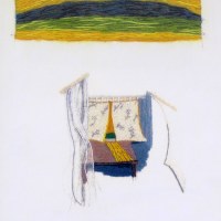 Juillet, broderie sur tissu, 20 x 30 cm