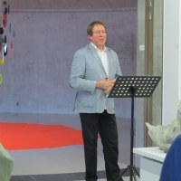 Vue du vernissage de l'exposition, Bernard Marcelis, commissaire