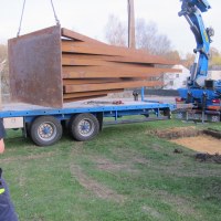 Installation de  Disorder: 11 Uneven Angles au rond-point des Herdiers