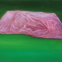 Est-Ouest-Sud-Nord, 2017. Huile sur toile marouflée sur panneau, 43 x 31 cm, 2017