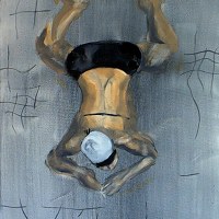 Nageuse, huile sur toile