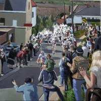 Tour des Flandres, huile sur toile