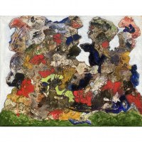 Sans titre, acrylique sur papier,  36 x 28 cm,1972.