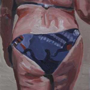 Le maillot de bain, huile sur toile