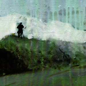 Une personne, huile sur toile