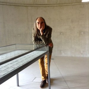 François Curlet, Voisins officiels,  2000, Assemblage, typographie sur métal, velours, verre, papier, 85 x 150 x 80 cm / 5,5 x 8,5 cm la carte de visite, Vitrine contenant 96 cartes de visite