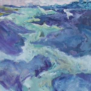 Paysage, huile sur toile