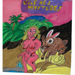 Sans titre, technique mixte sur carton, 28 x 28 cm, 2019