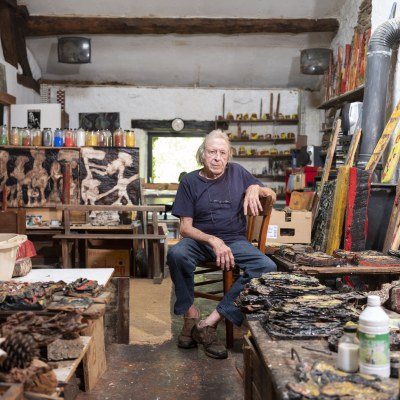 Vancau dans son atelier©Jean-Pierre Ruelle