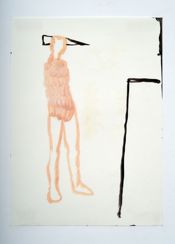 Portrait de P.E., huile sur papier, 29,7 x 40,6 cm, 2018