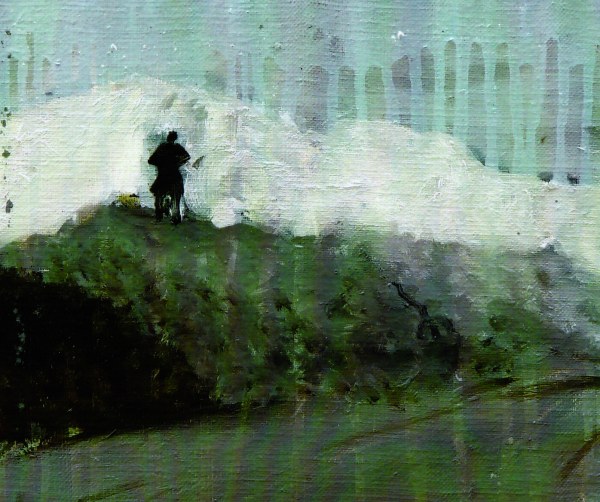 Une personne, huile sur toile