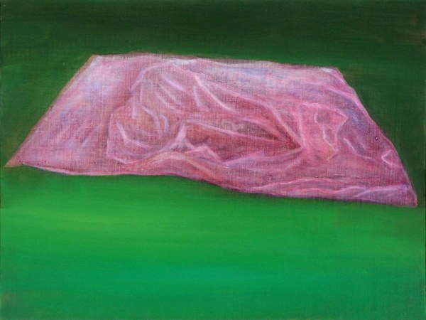 Est-Ouest-Sud-Nord, 2017. Huile sur toile marouflée sur panneau, 43 x 31 cm, 2017