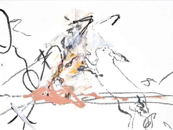 Rabbit, huile sur papier, 55 x 73 cm