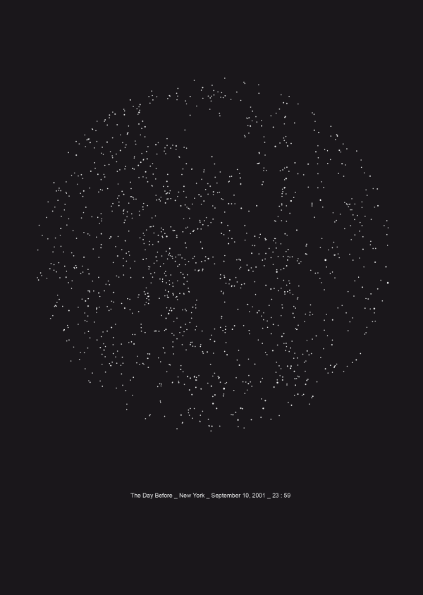 The Day Before-Star System-New York-September 10, 2001-23:59, photographie, 170 x 150 cm, 2004