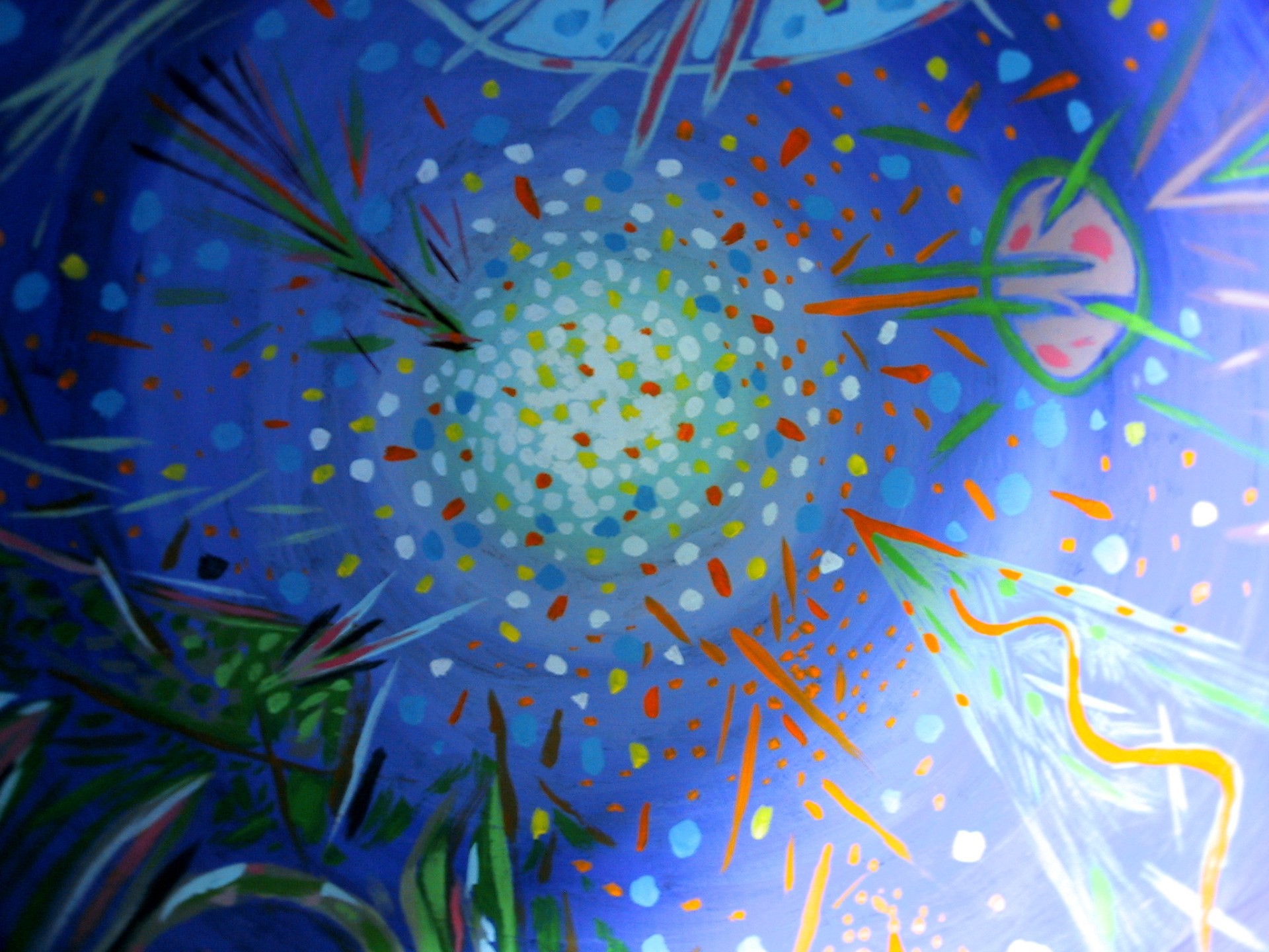 Univers interne, 20 x 20 x 20 cm, bois polychrome,acrylique, 2004