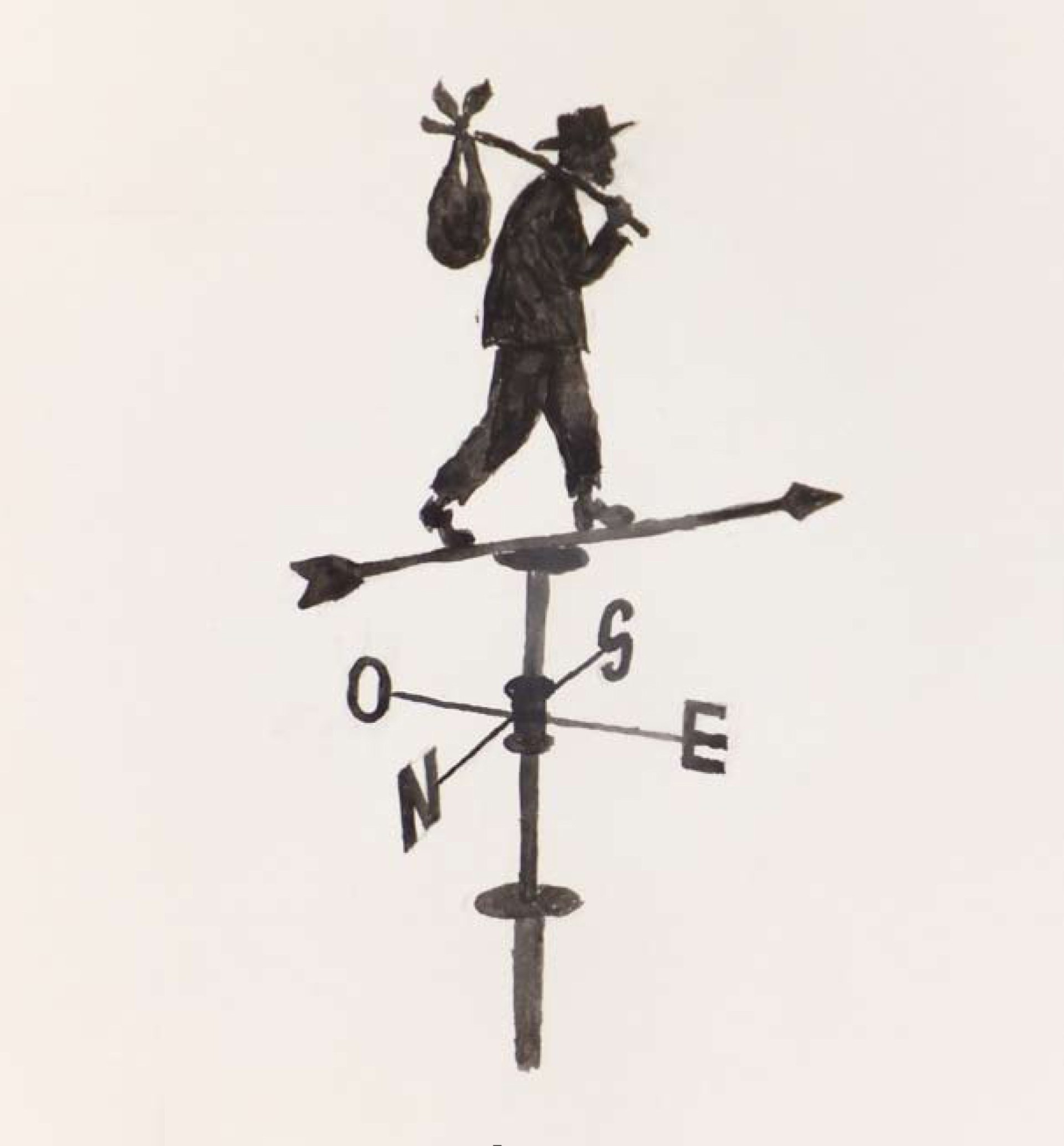 Emmanuel Tête, Le vagabond, aquarelle sur papier, 2019